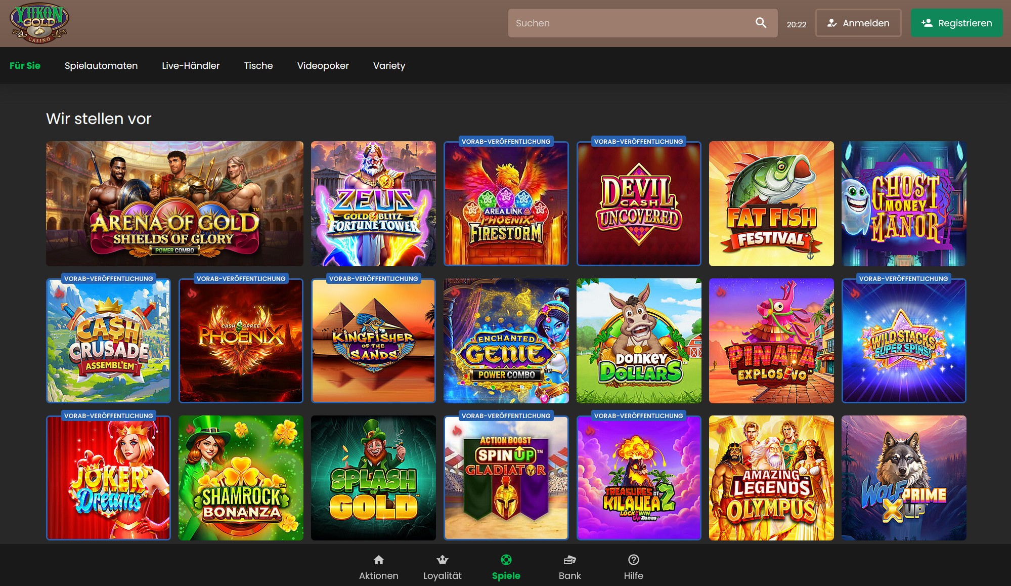 Yukon Gold Slotmaschinen