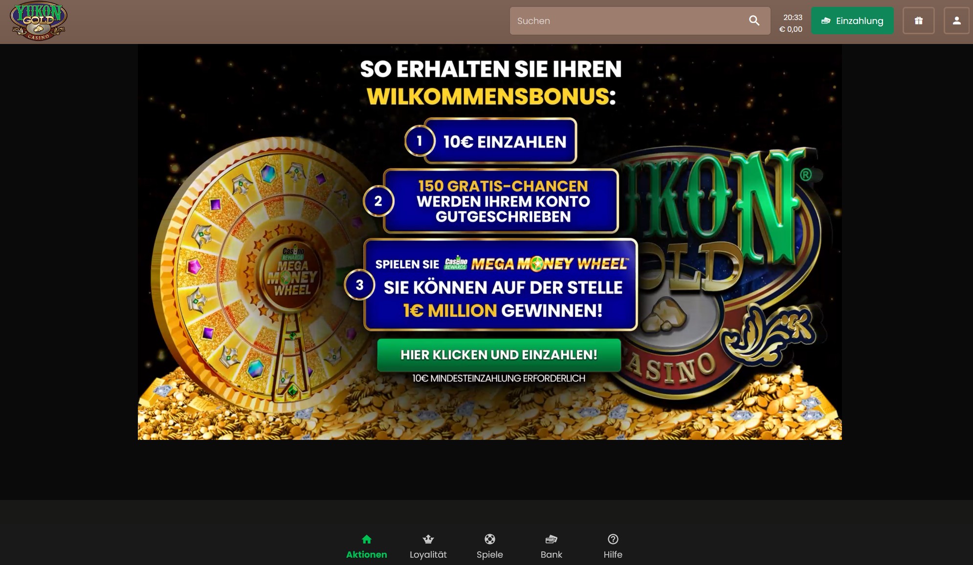 Yukon Gold Casino Bonus